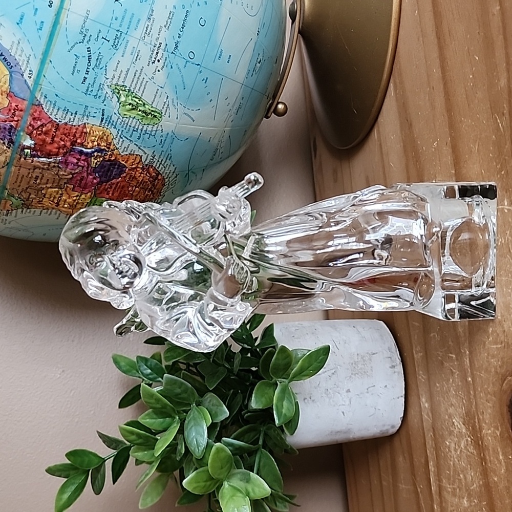 Mikasa Clear Glass Angel Figurine